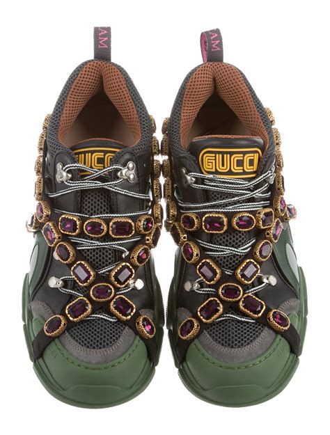 gucci flashtrek embellished sneakers|gucci flashtrek diamond.